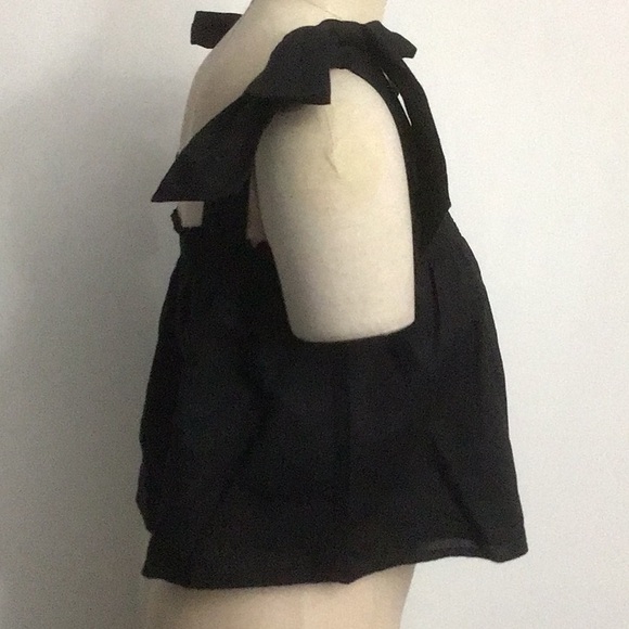 NWT Something Navy Tie Shoulder Top in Black Size Small - Picture 4 of 12